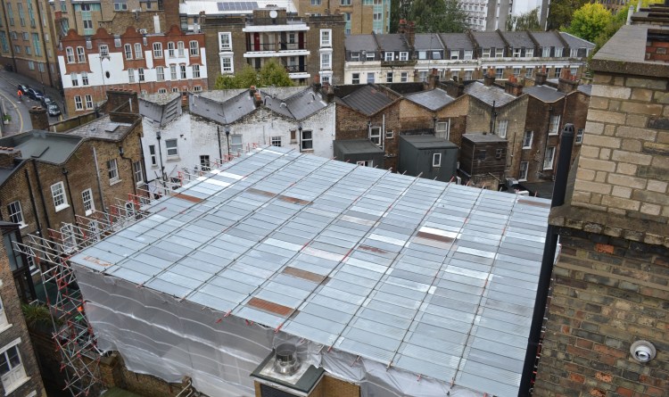 Construction site Derby Lodge, King's Cross