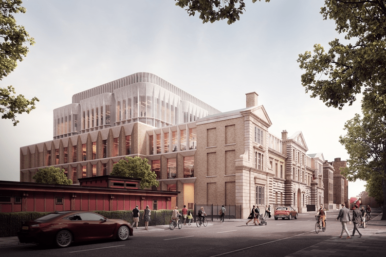 The monstrosity due to replace the beautiful quadrangle of the former Royal Free Hospital