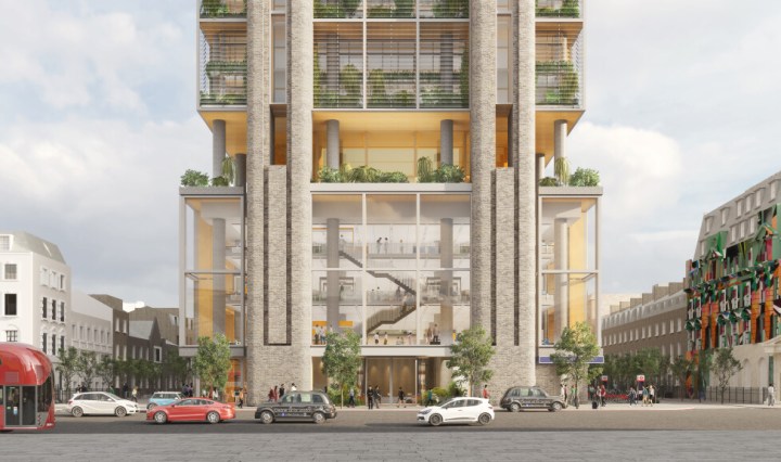 A horrible huge office block, Belgrove House, Euston Road