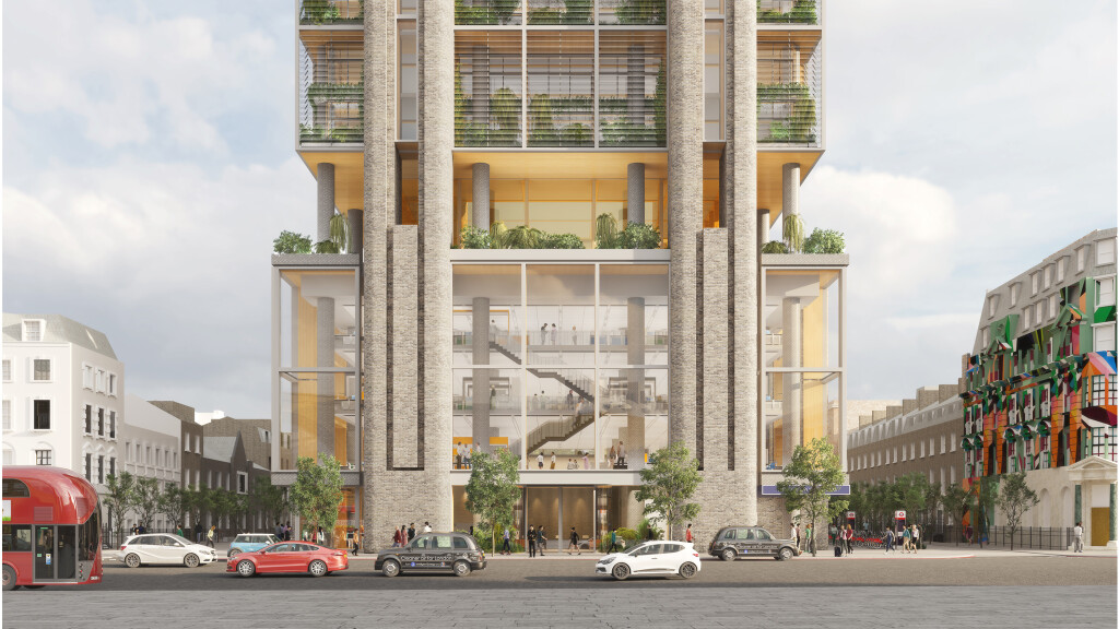 A horrible huge office block, Belgrove House, Euston Road