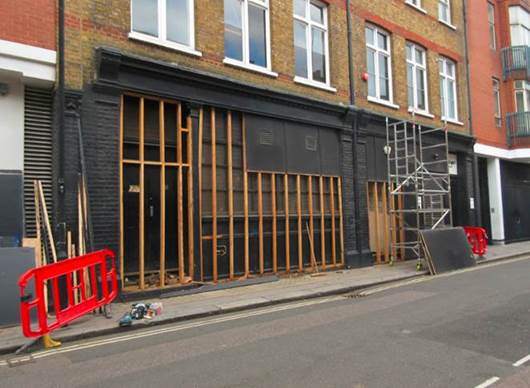 The opening of the shopfronts, 2-3 Morwell Street