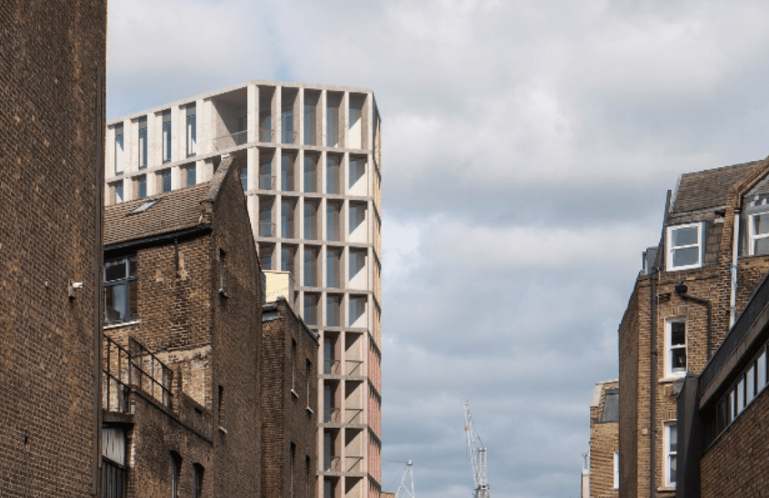 The proposed tower of 330 Gray's Inn Road, called the Wicklow Building, seen from King's Cross