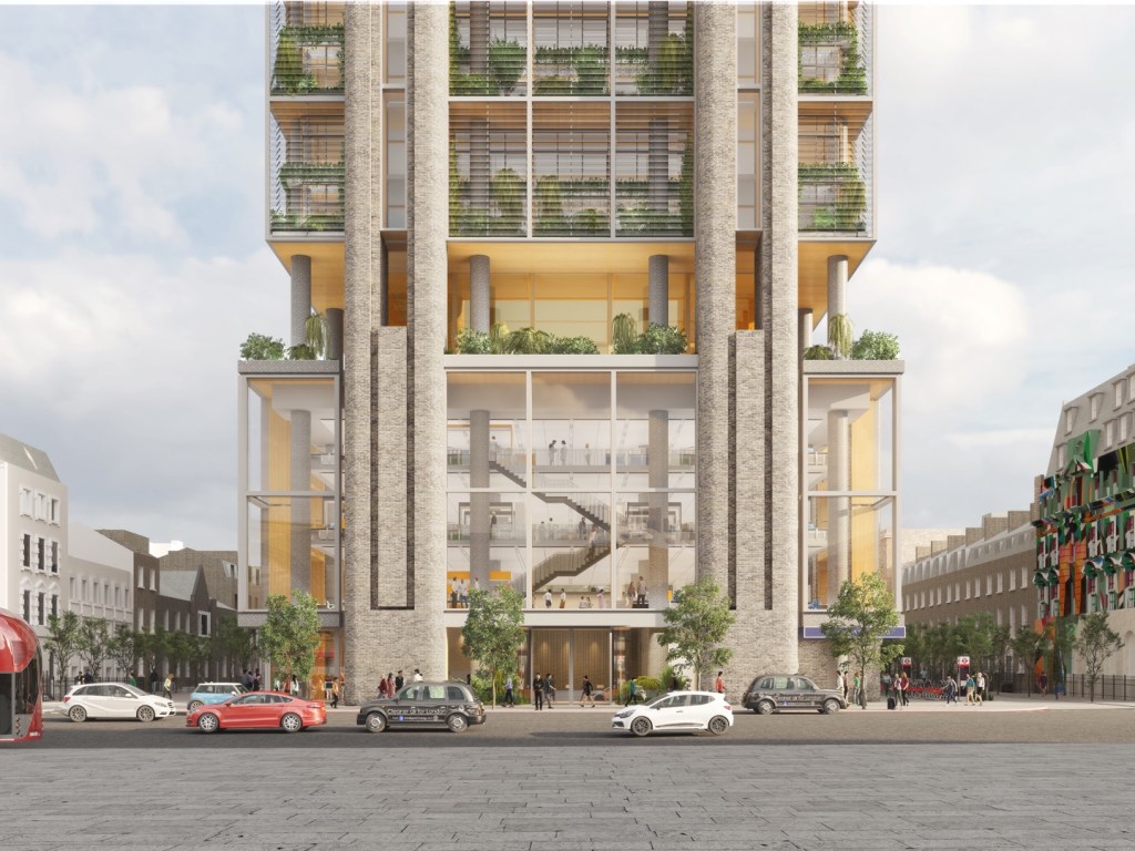 Belgrove House proposed development, from Euston Square